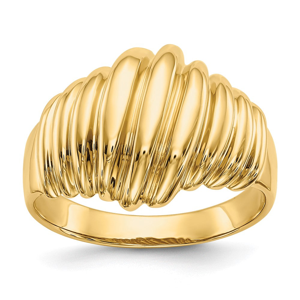Solid;Casted;Polished;14k Yellow gold