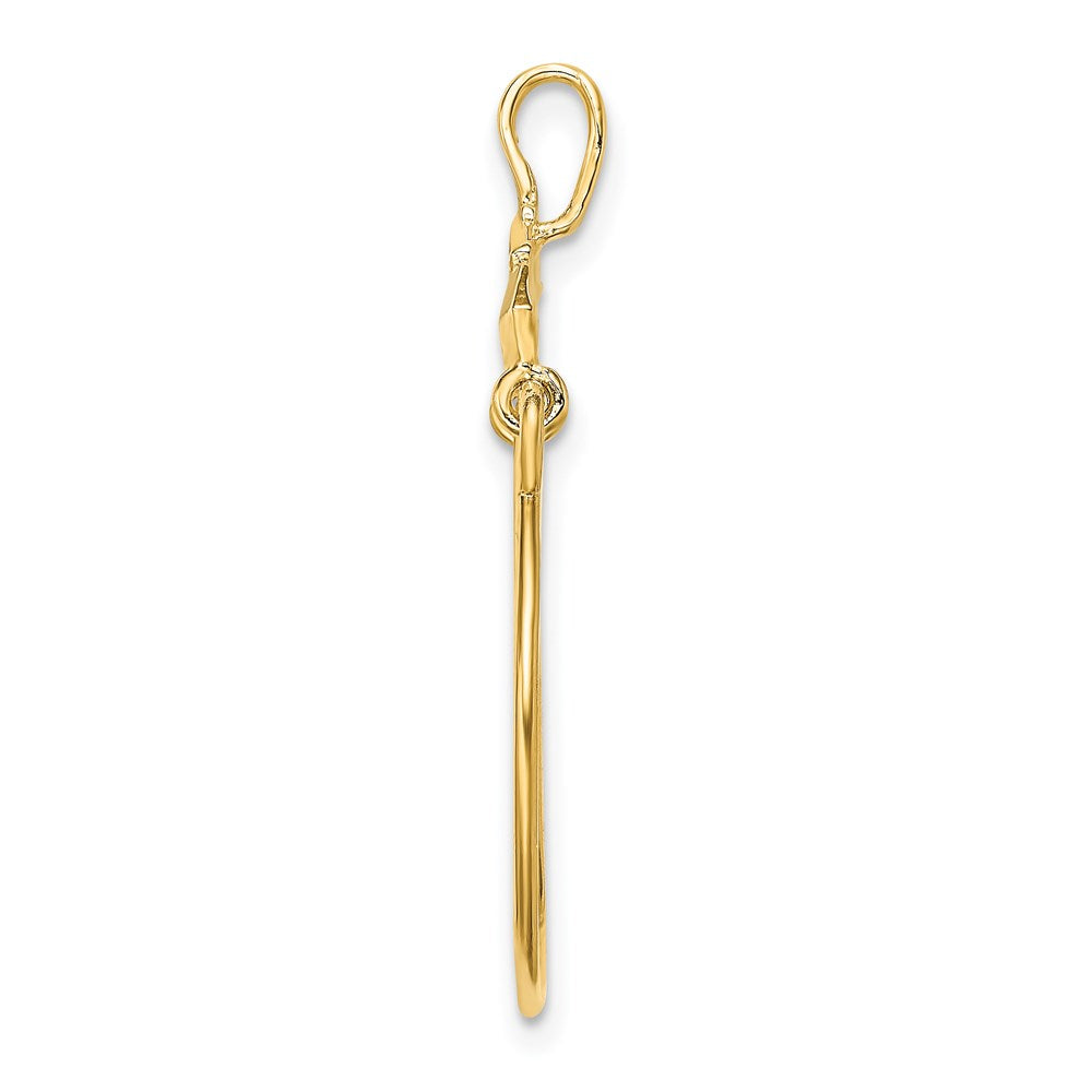 14K Cards and Dice Charm Holder Pendant