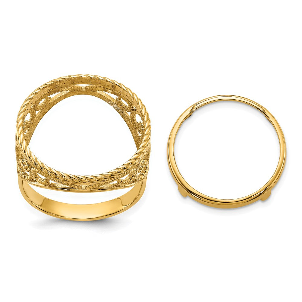 Polished;14k Yellow gold;Bezel