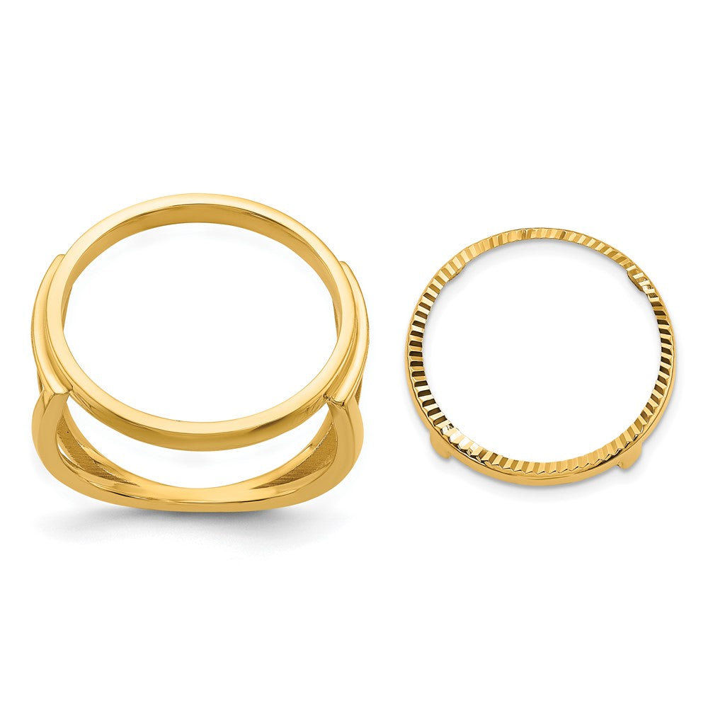 Polished;14k Yellow gold;Bezel