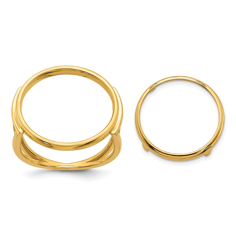 Polished;14k Yellow gold;Bezel