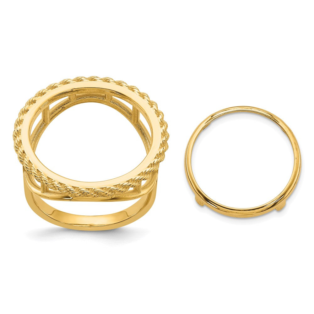 Polished;14k Yellow gold;Bezel
