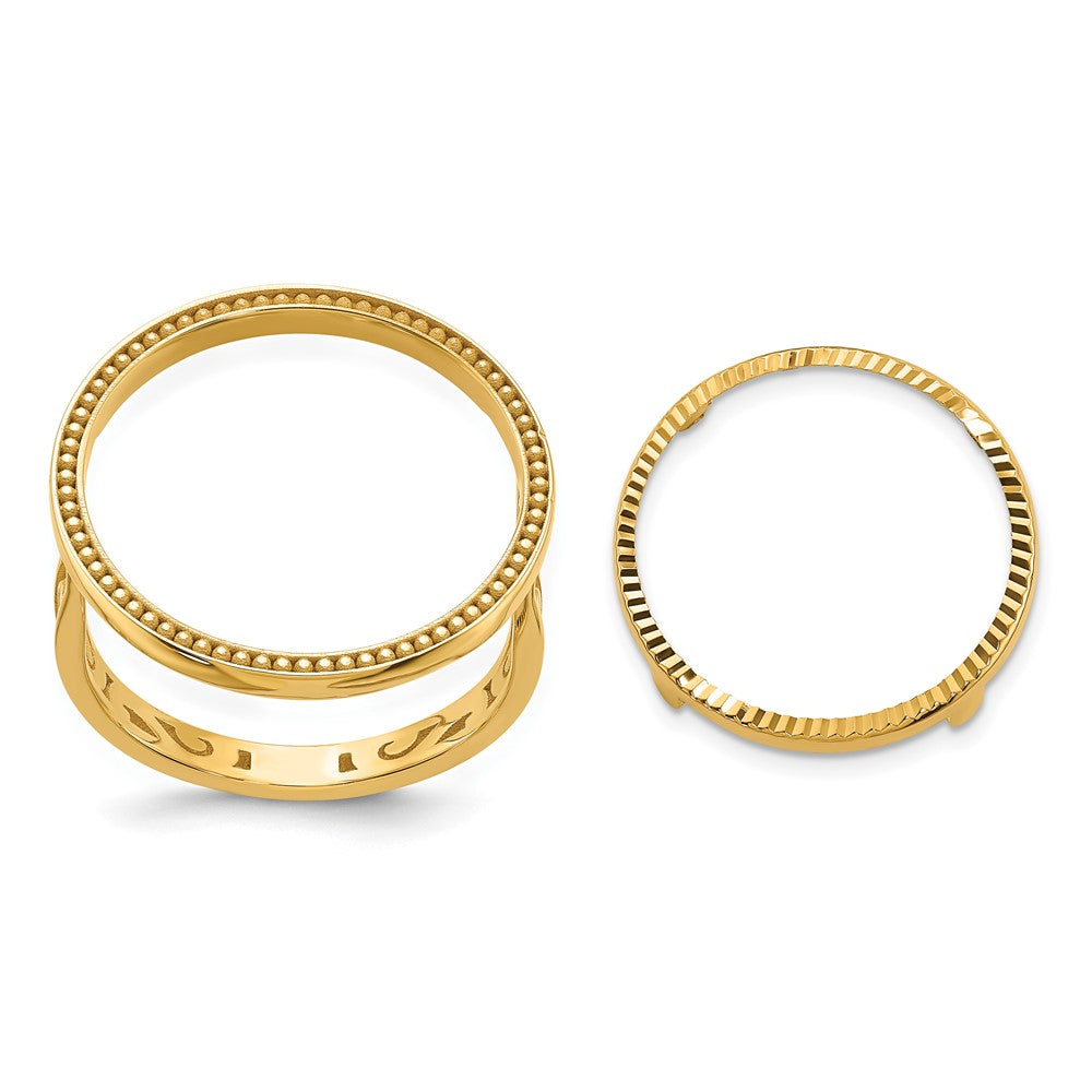 Polished;14k Yellow gold;Bezel