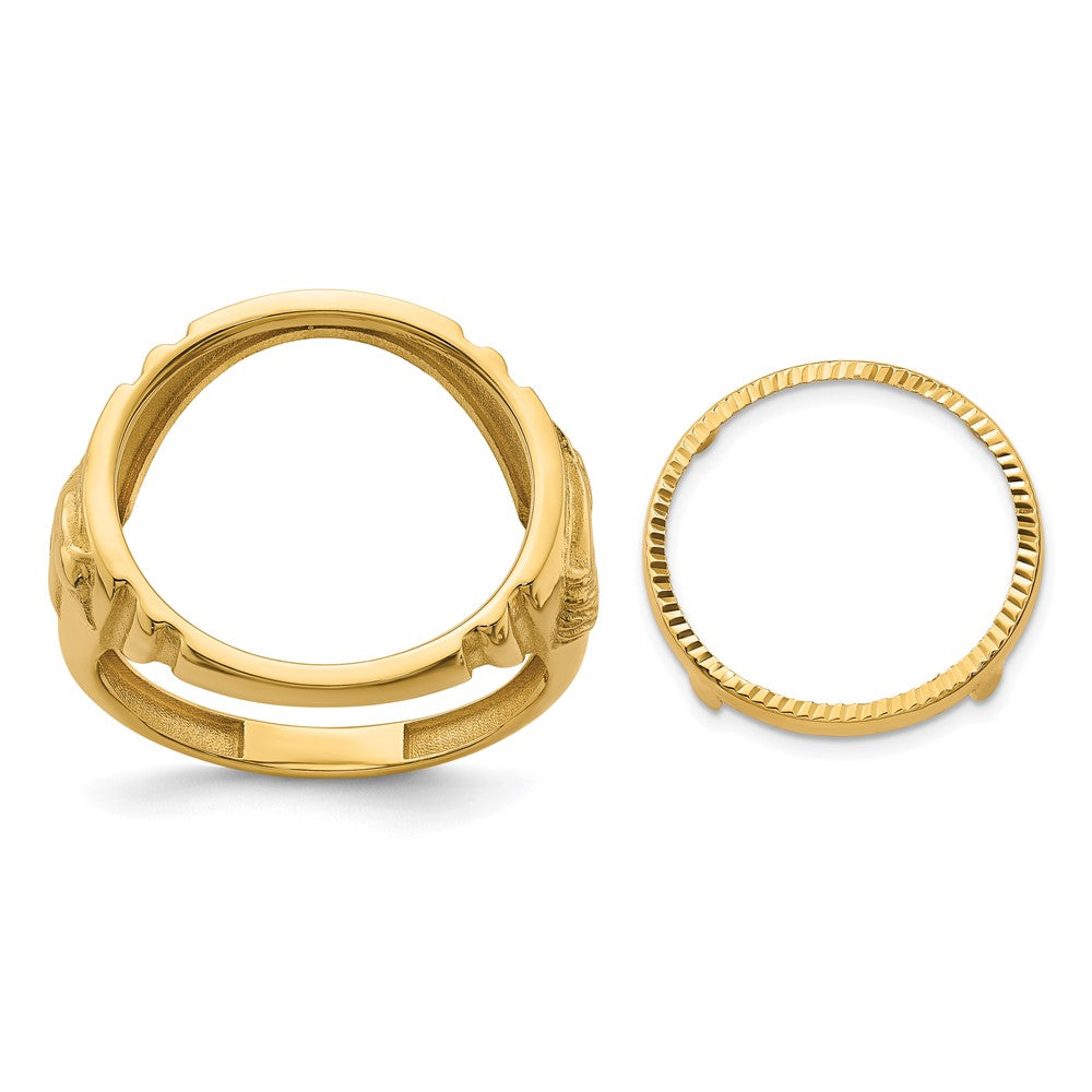Diamond-cut;Polished;14k Yellow gold;Bezel