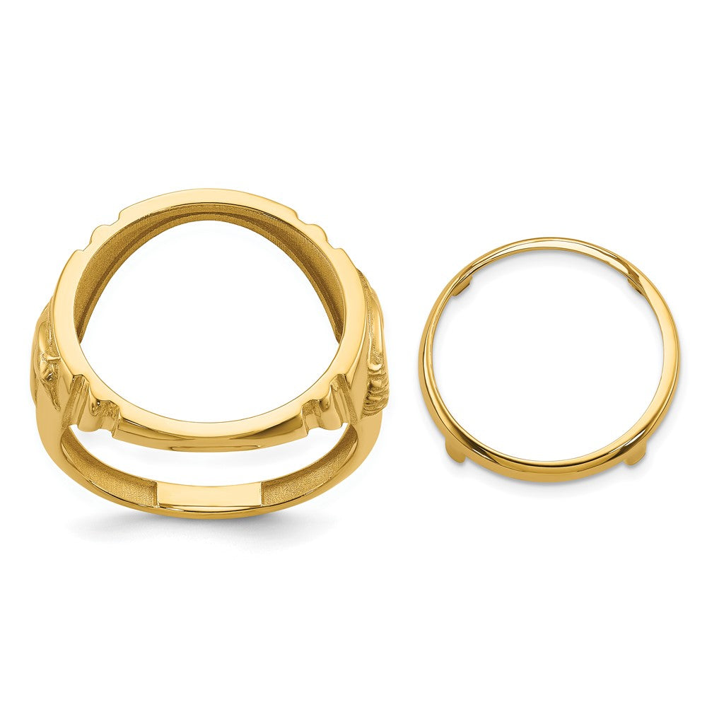 Polished;14k Yellow gold;Bezel