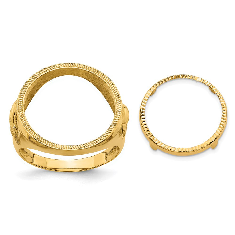 Diamond-cut;Polished;14k Yellow gold;Bezel