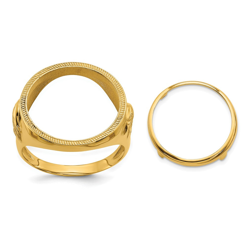 Polished;14k Yellow gold;Bezel