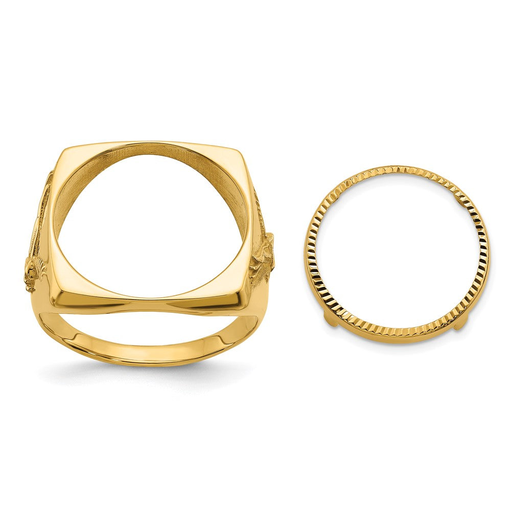 Diamond-cut;Polished;14k Yellow gold;Bezel