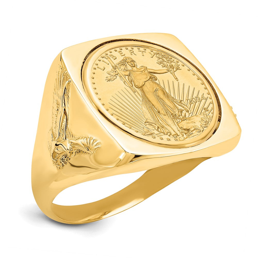 Solid;Polished;14k Yellow gold;Open back