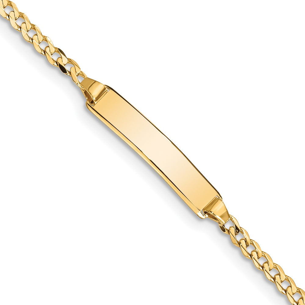 Polished;14k Yellow gold;Engravable;Lobster