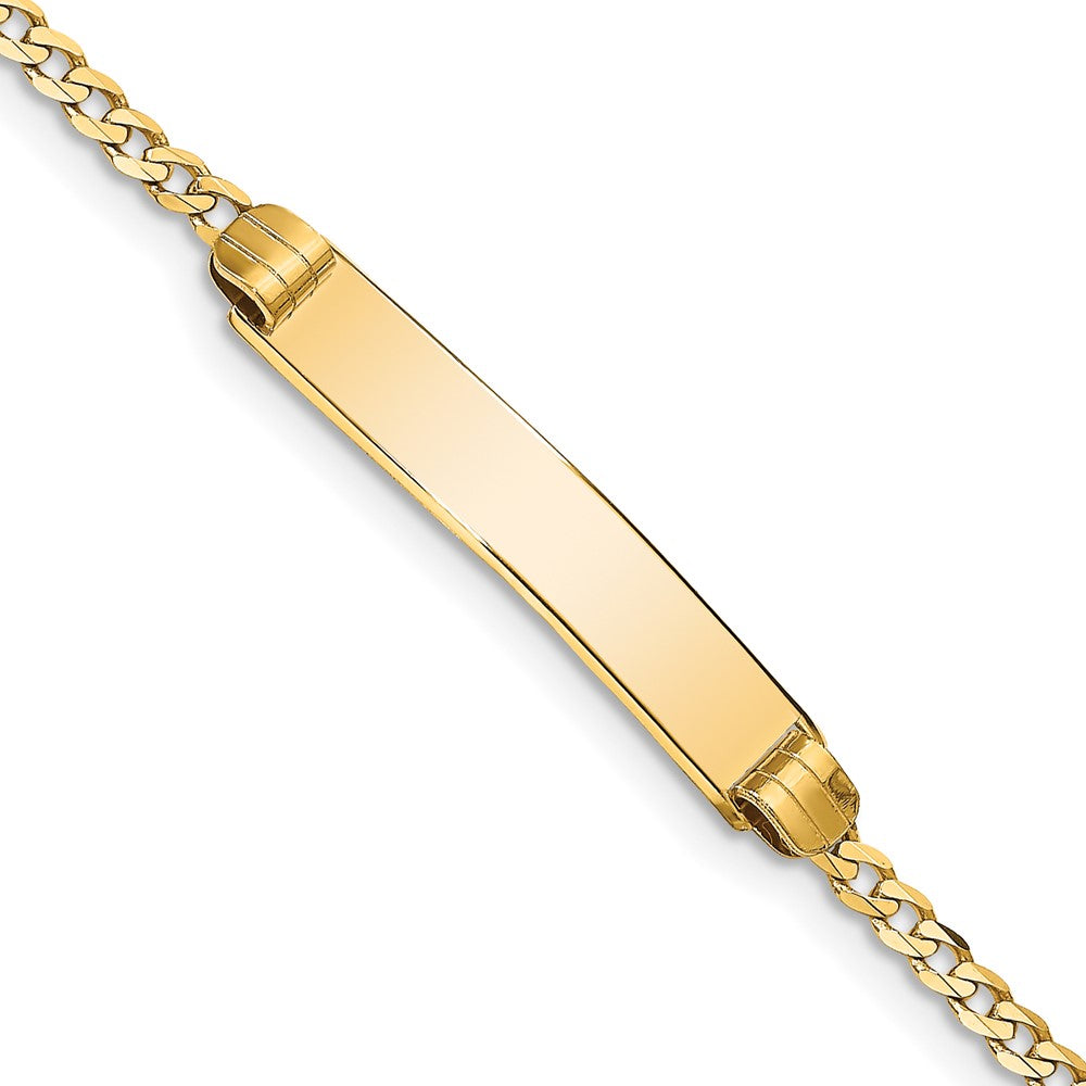 Polished;14k Yellow gold;Engravable;Lobster