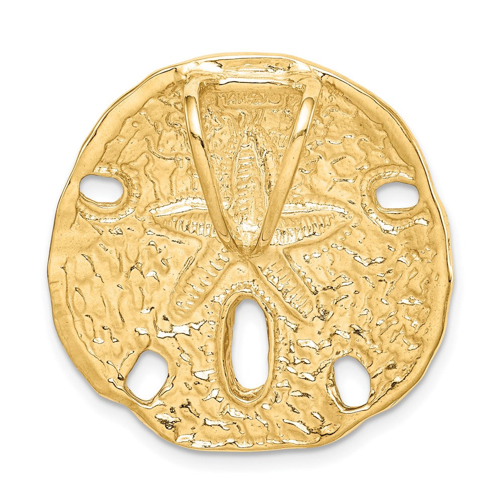 14k Polished Fits up to 8mm on Both Small Sand Dollar Omega Slide