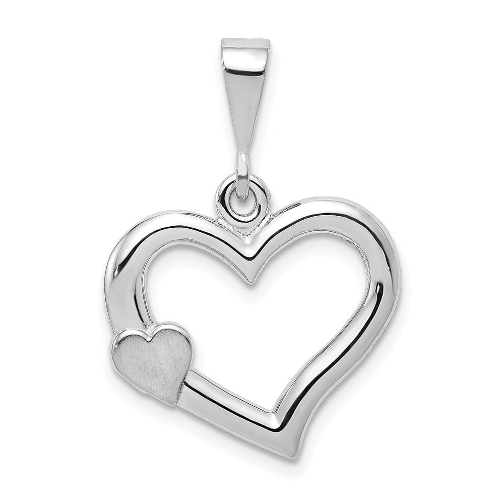 Solid;Polished;Satin;14K White gold