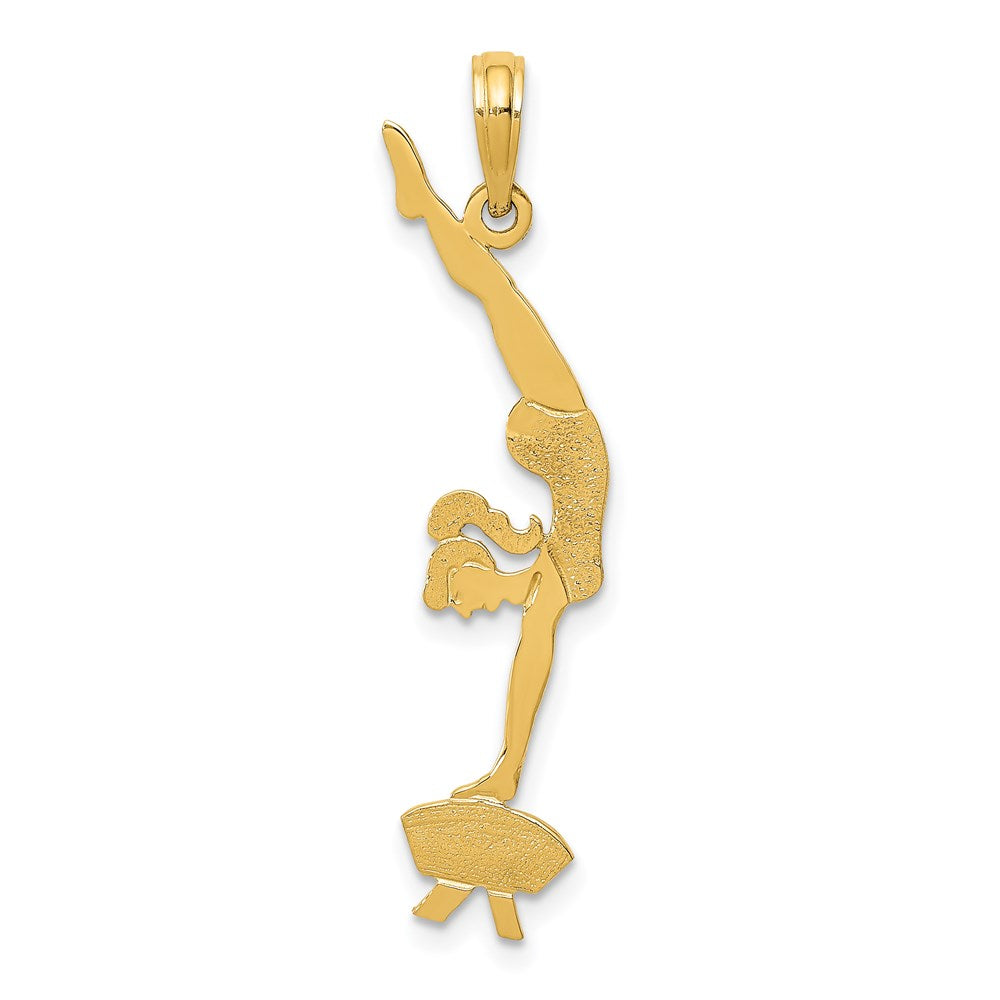 Solid;Polished;14k Yellow gold;Stamped;Textured back