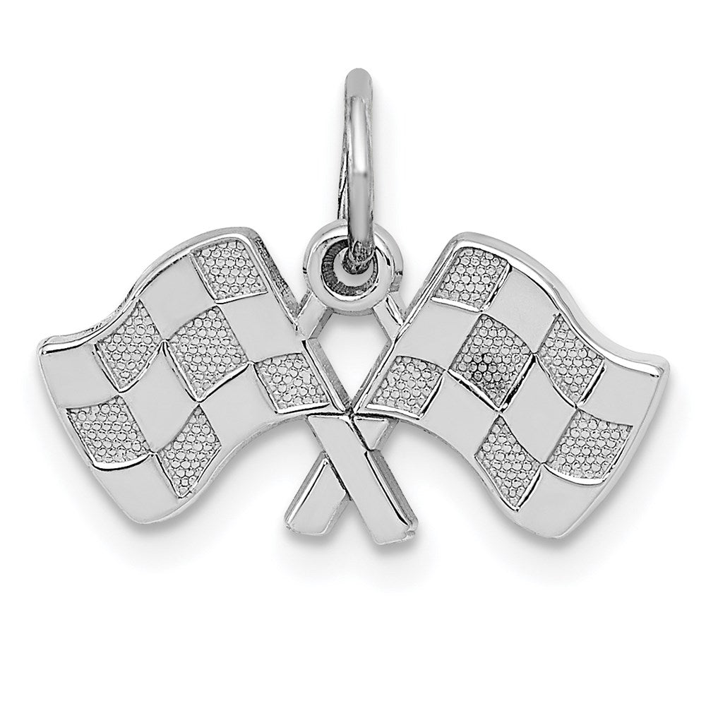 Casted;Polished;14K White gold;Textured;Textured back;Flat