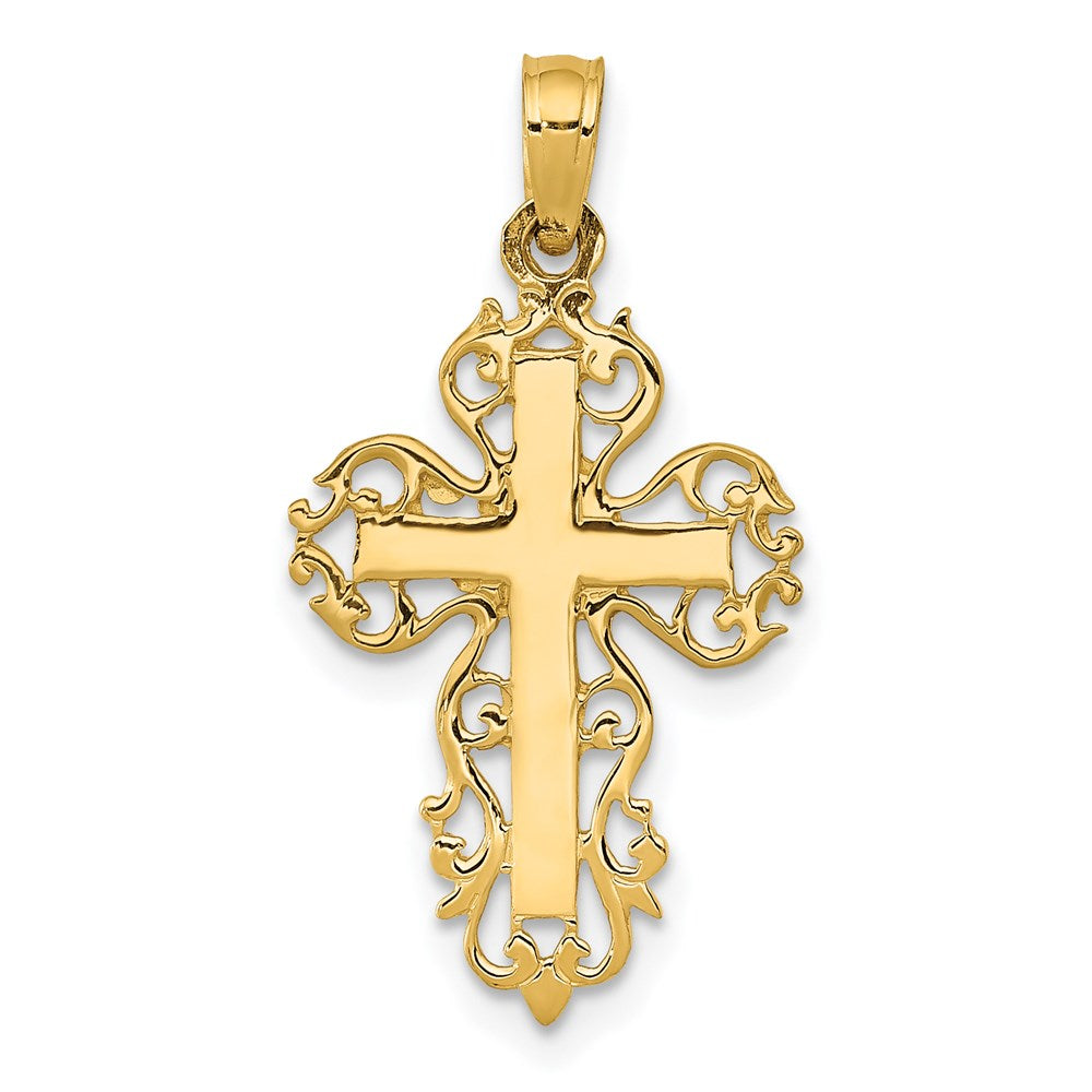 Solid;Casted;Polished;14k Yellow gold;Engravable;Textured back