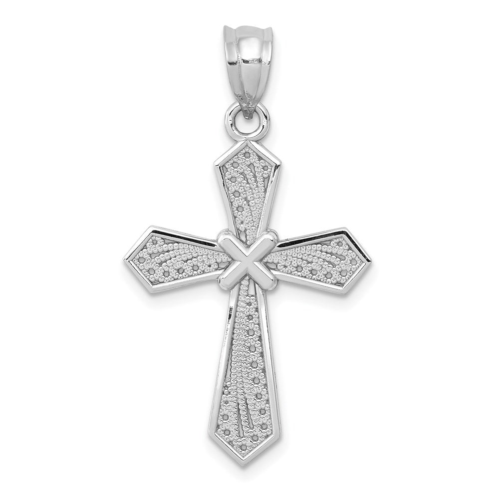 Solid;Polished;14K White gold;Filigree