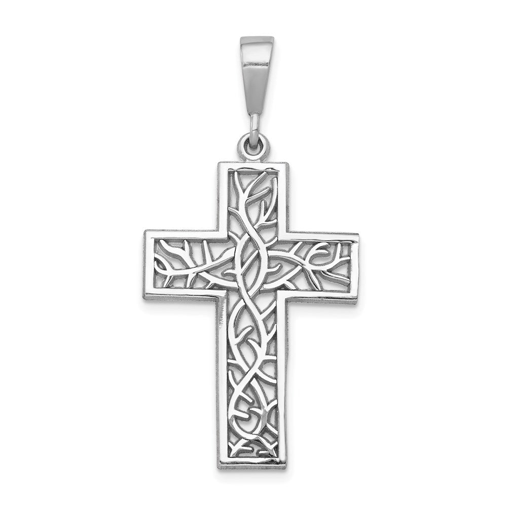 Solid;Casted;Diamond-cut;Polished;14K White gold