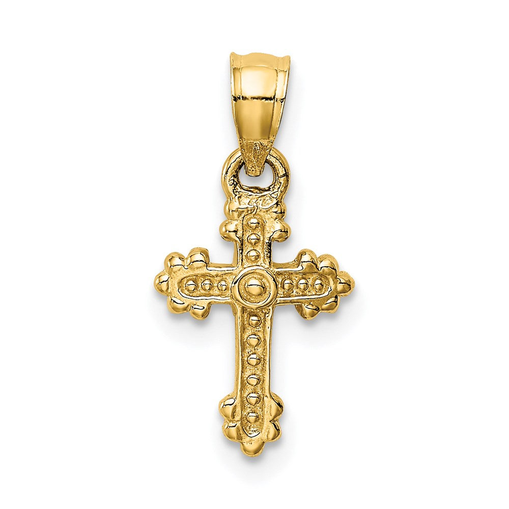 Solid;Casted;Polished;14k Yellow gold;Open back