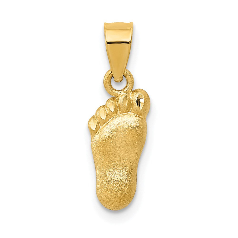 Solid;Diamond-cut;Satin;14k Yellow gold;Open back