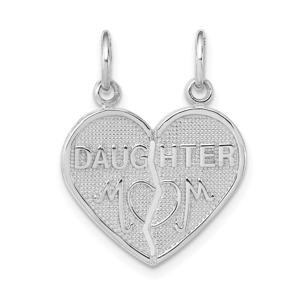 Polished;14K White gold;Faceted;Textured back;2-piece break apart
