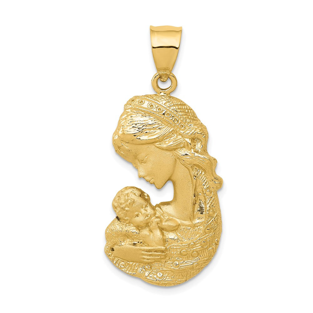 Casted;Polished;Satin;14k Yellow gold;Concave