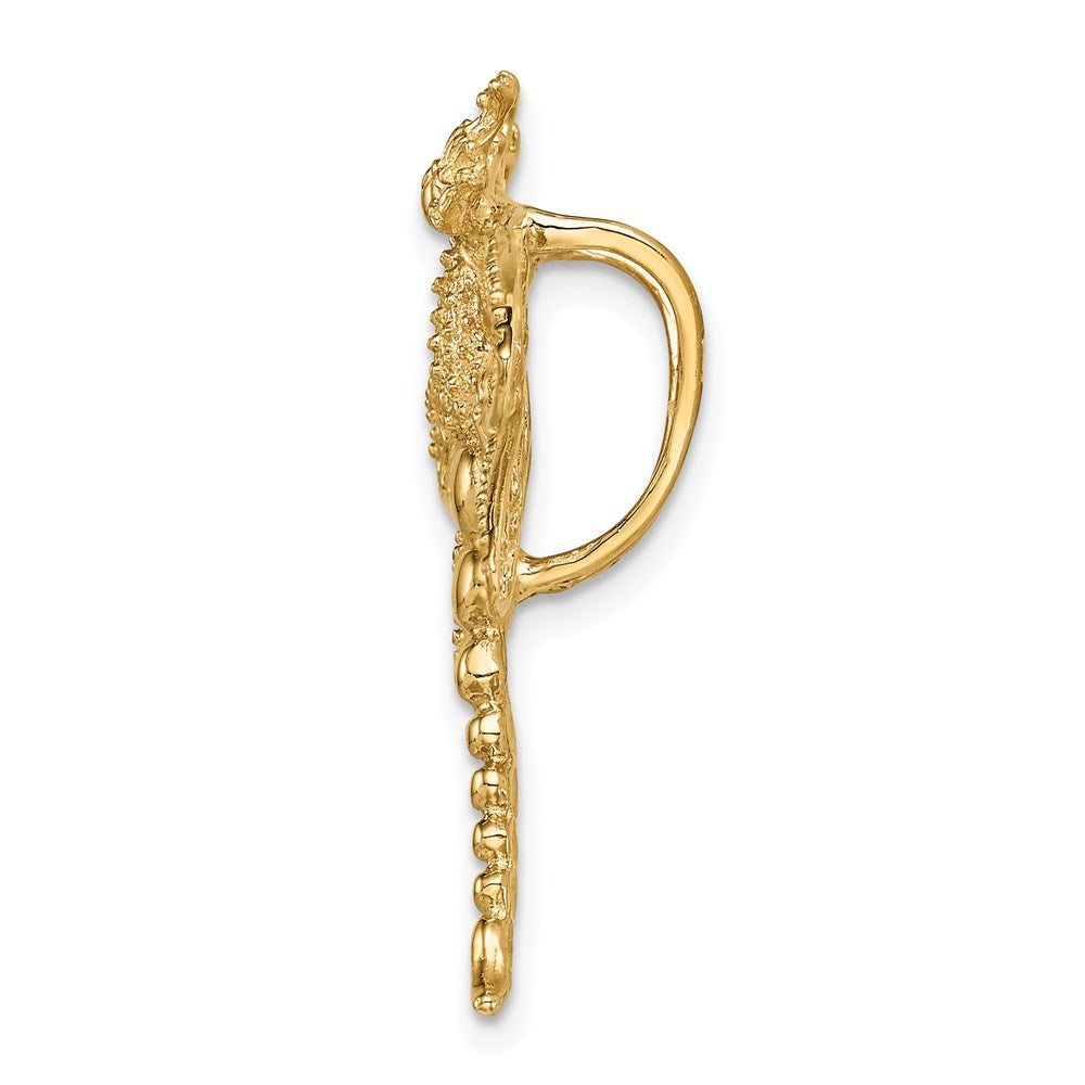 14k Cut-out Dragonfly Omega Slide