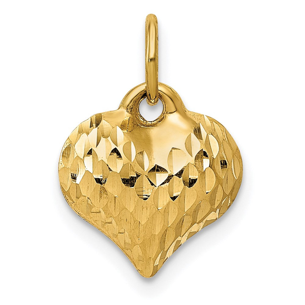 Diamond-cut;3-D;14k Yellow gold;Hollow
