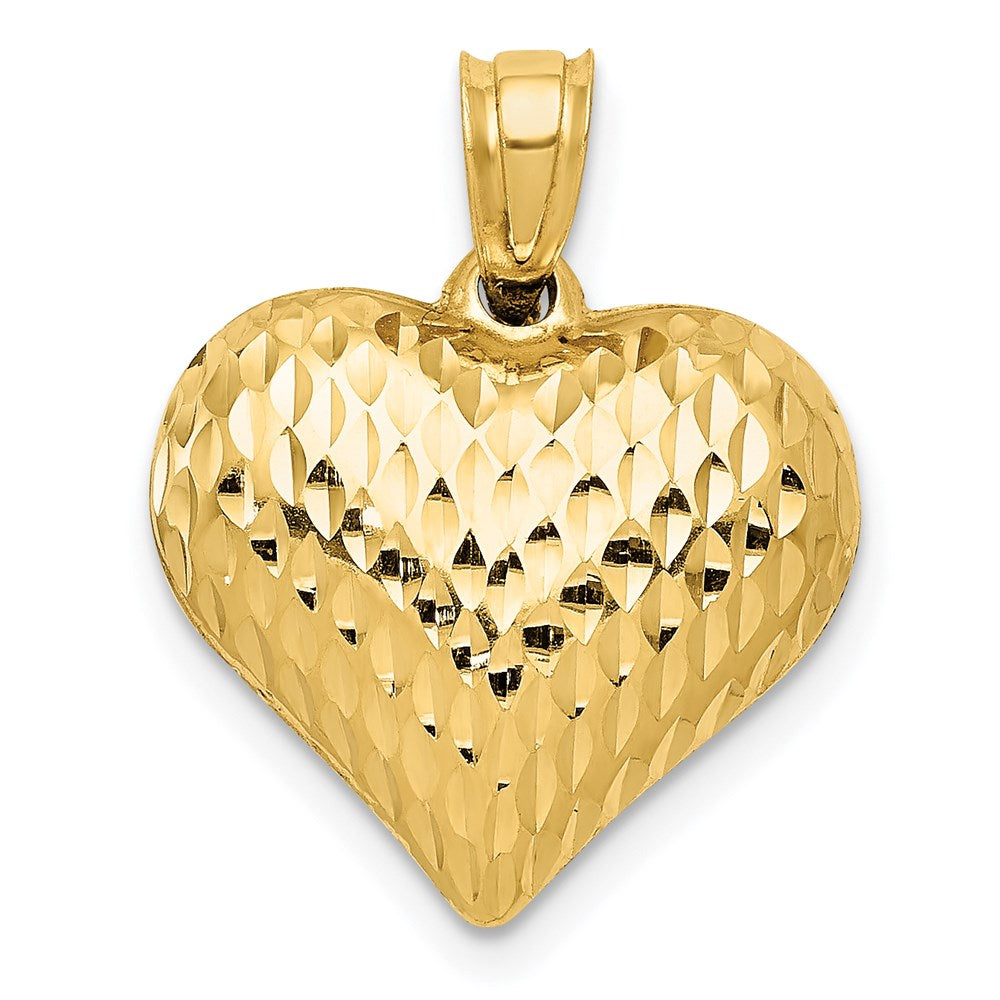 Diamond-cut;3-D;14k Yellow gold;Hollow