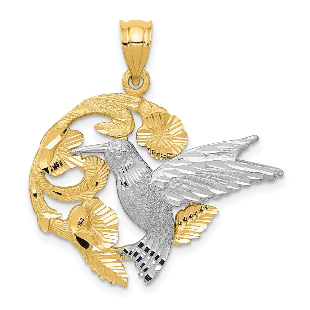 Solid;Casted;Diamond-cut;Polished;Satin;14K Two-tone