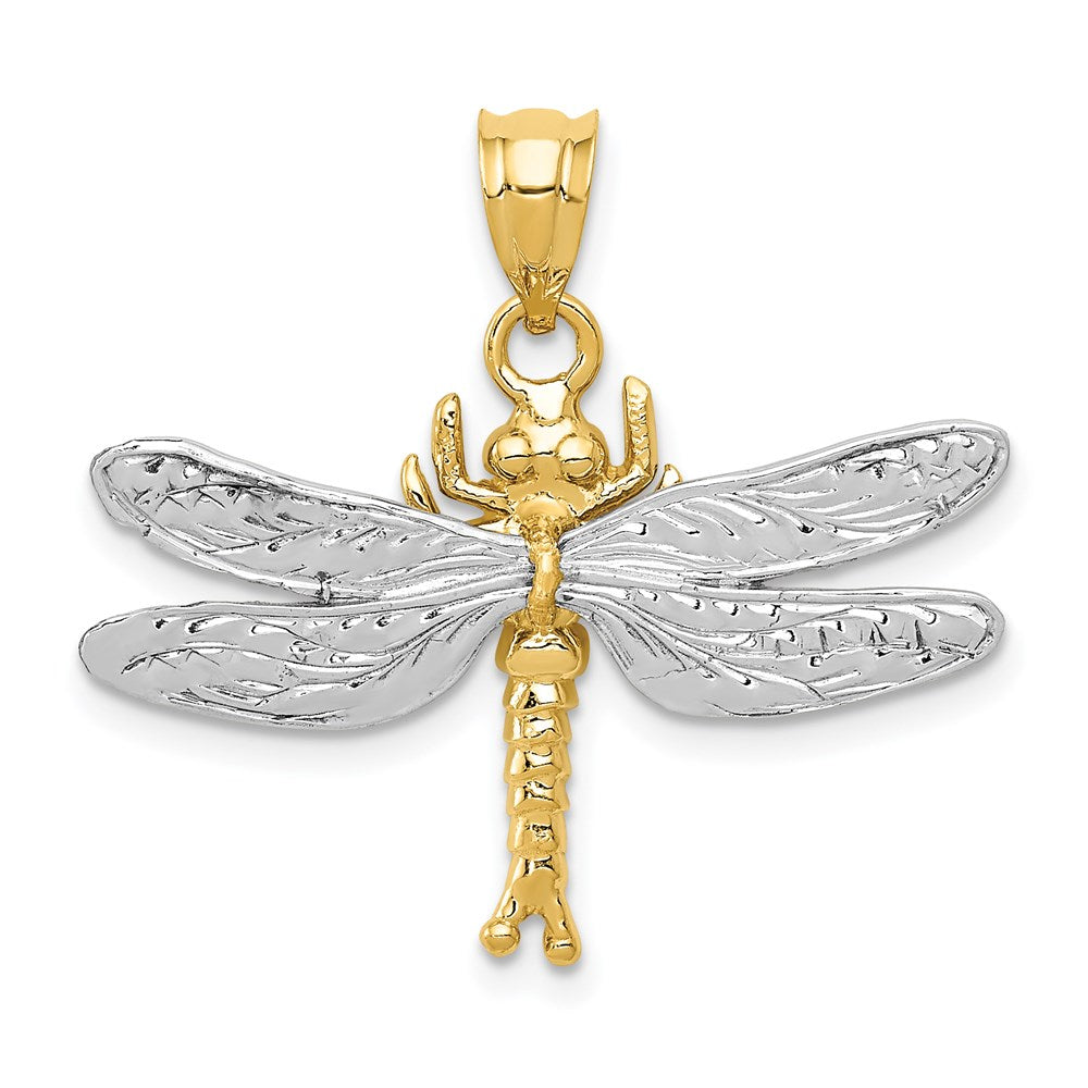 Solid;Casted;Polished;14K Two-tone;Textured;Textured back