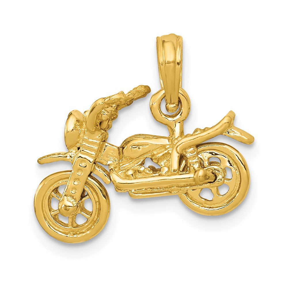 Solid;Polished;3-D;14k Yellow gold;Moveable