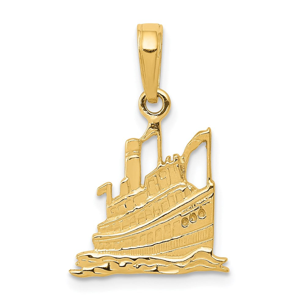 Solid;Casted;Polished;14k Yellow gold;Textured back;Flat