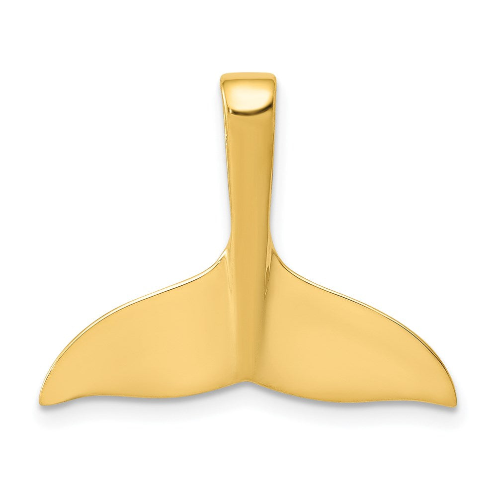 Solid;Casted;Polished;14k Yellow gold;Chain slide