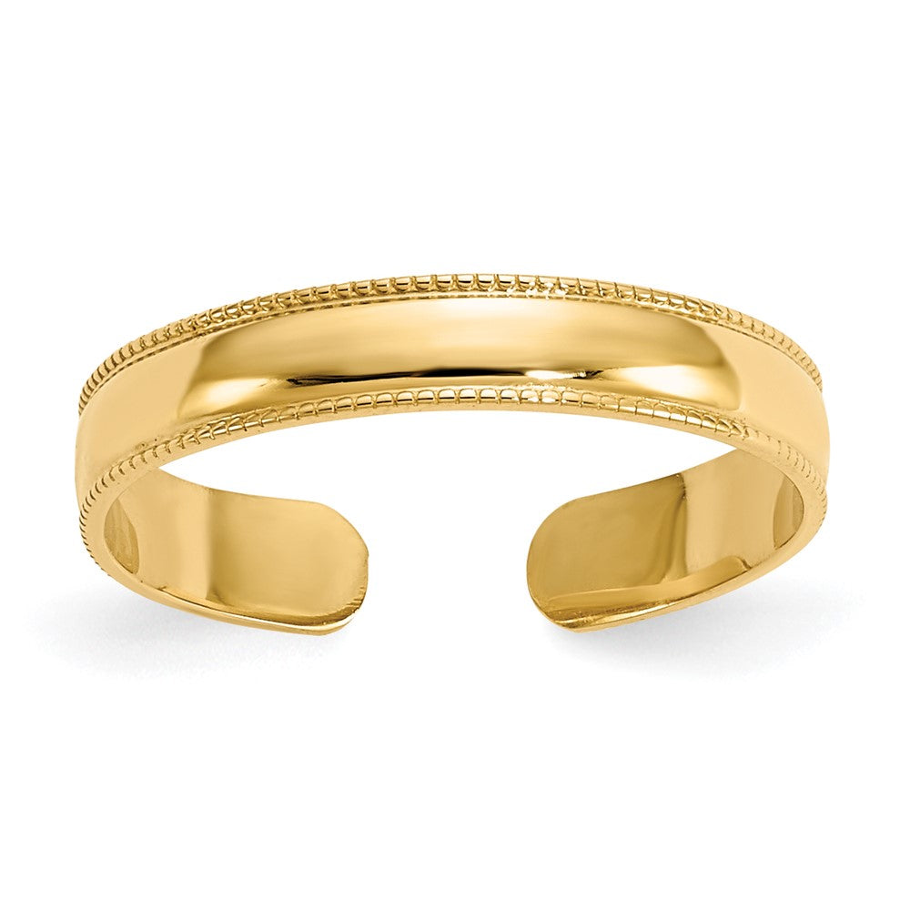 Polished;14k Yellow gold;Milgrain