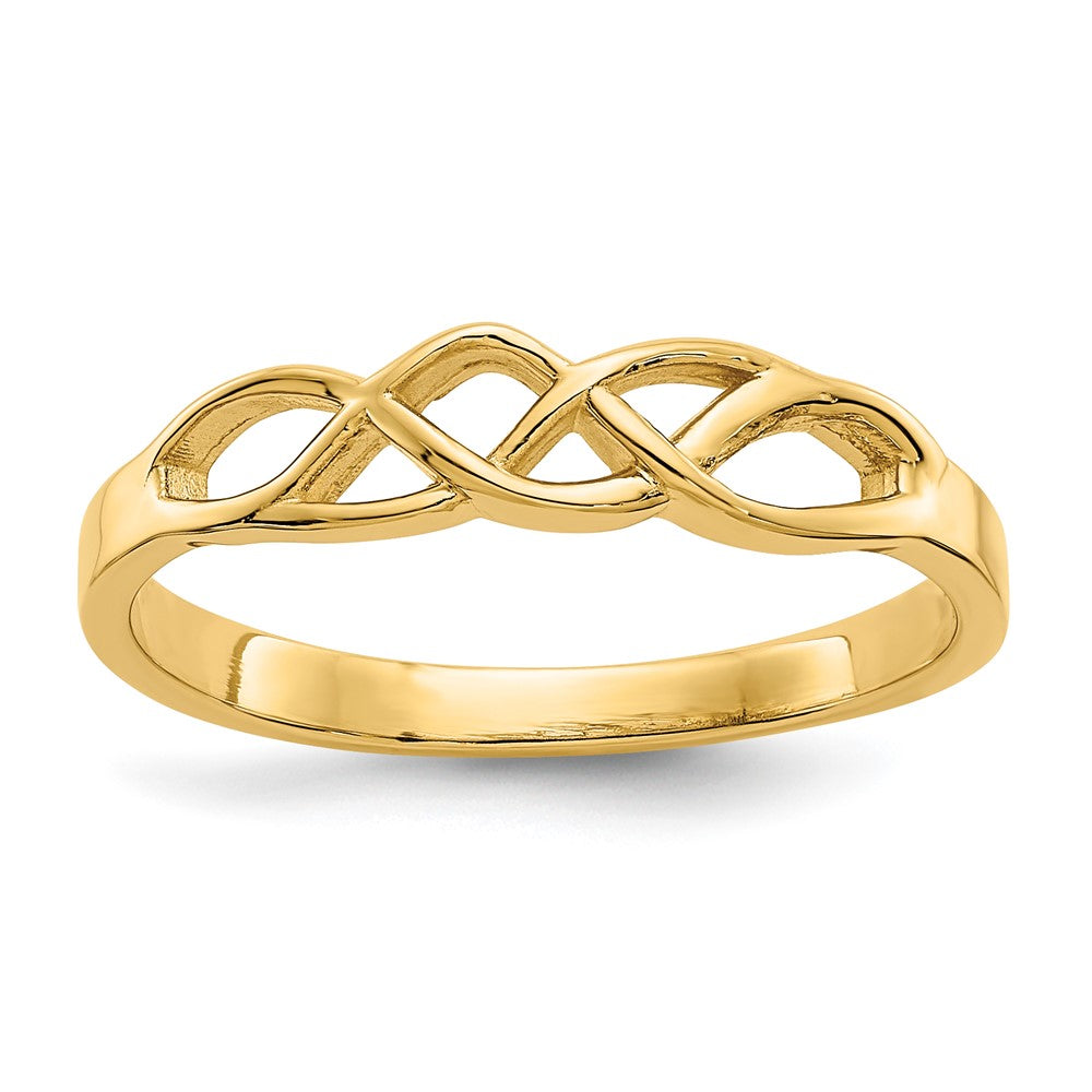 Casted;Polished;14k Yellow gold;Open back