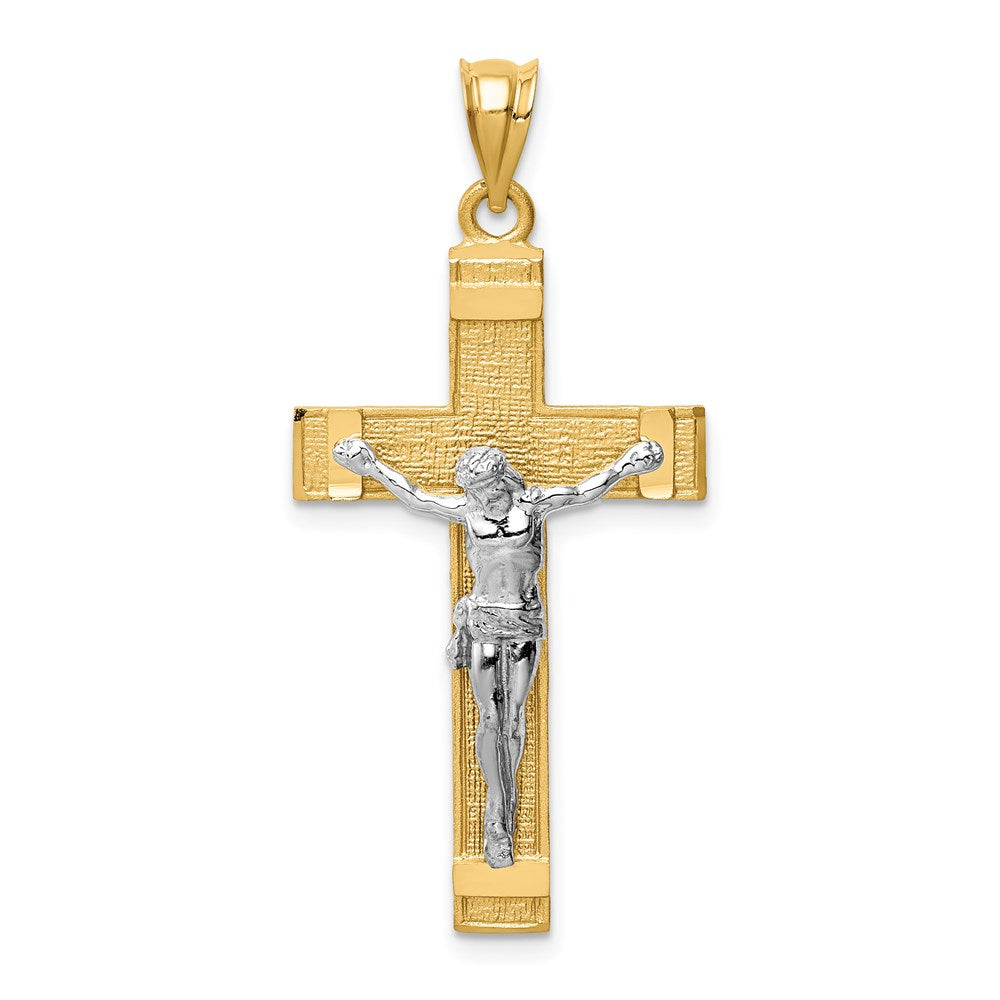 Solid;Casted;Polished;Satin;14K Two-tone