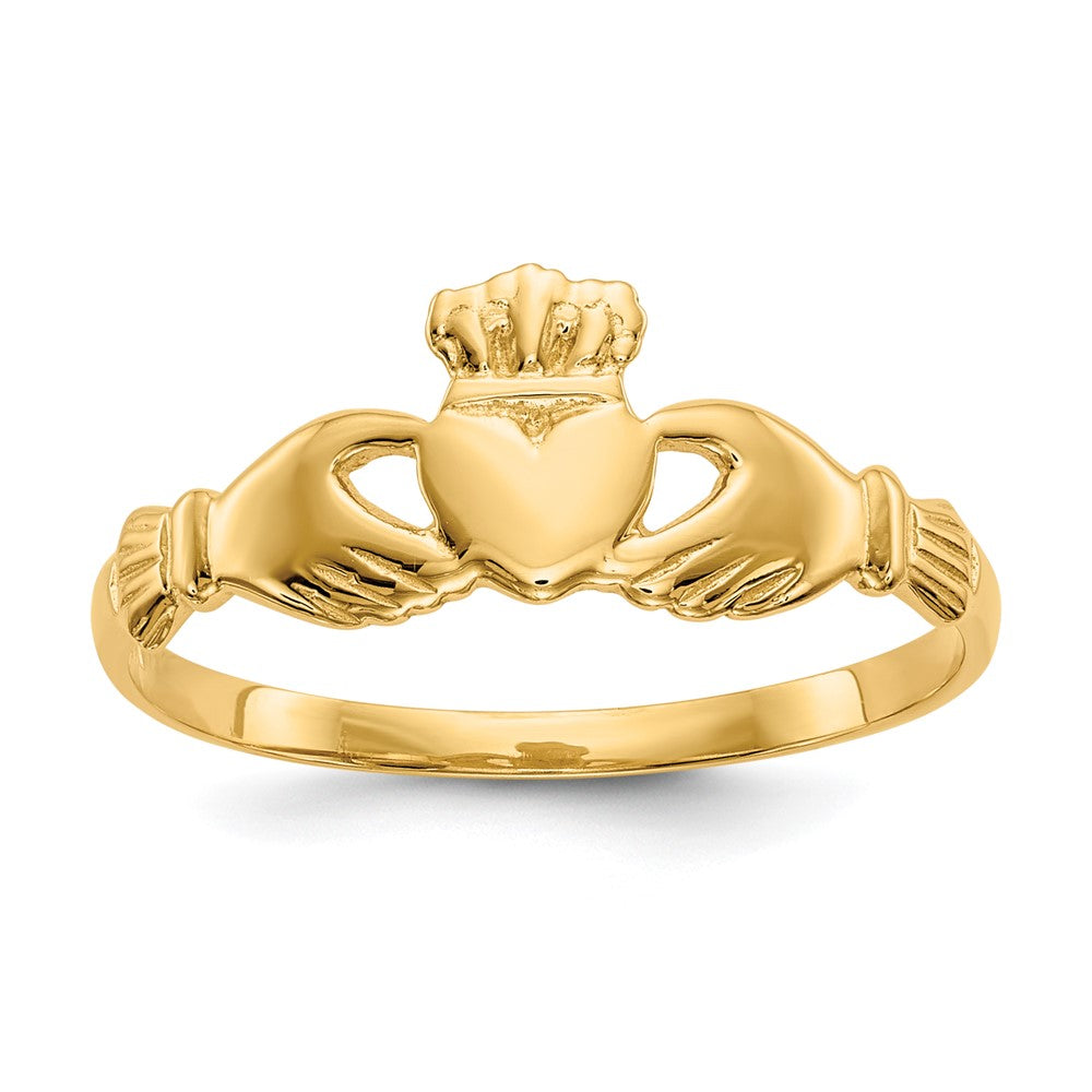 Solid;Polished;14k Yellow gold