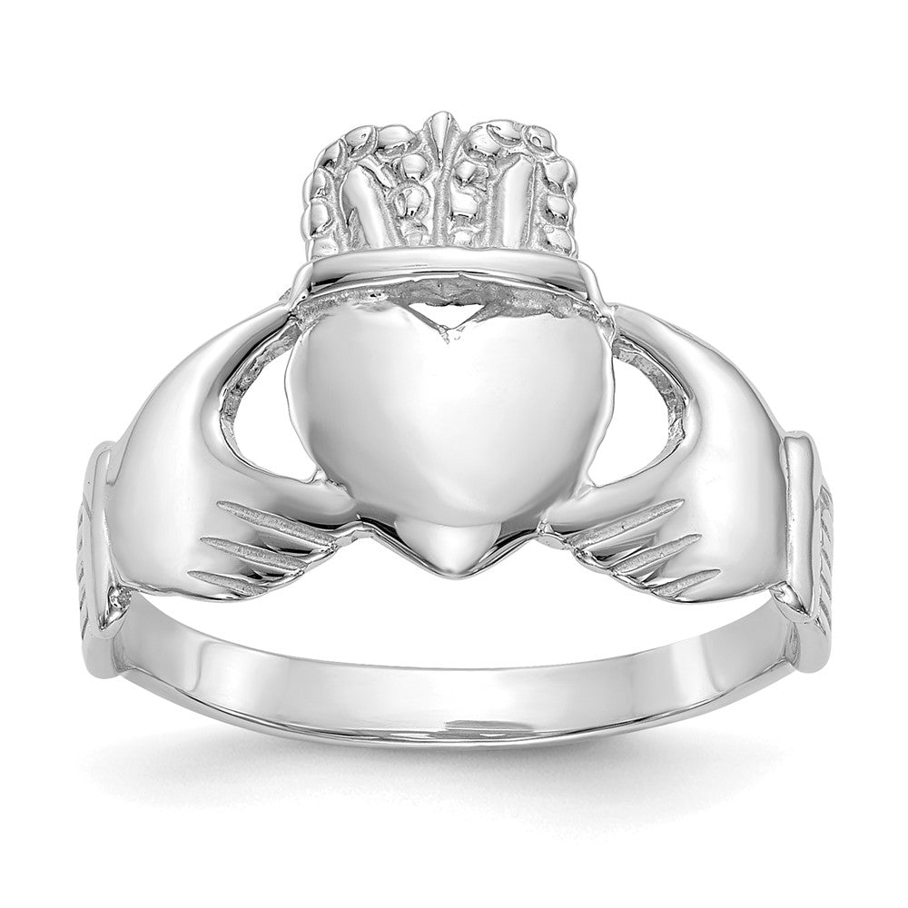 Casted;Polished;14K White gold;Open back