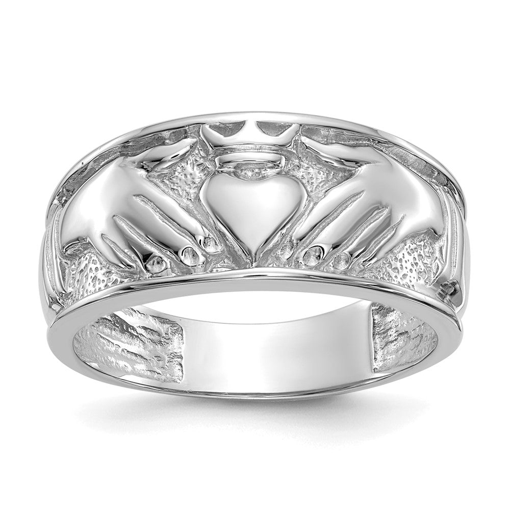 Casted;Polished;14K White gold;Open back