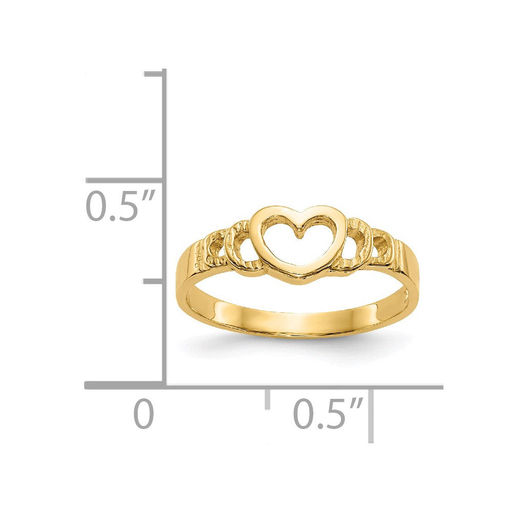 14k Heart Baby Ring
