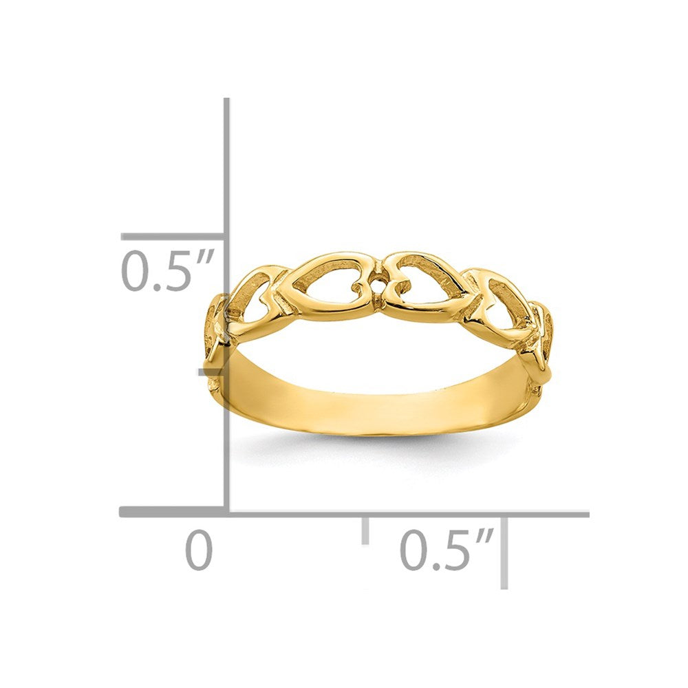 14k Open Hearts Baby Ring