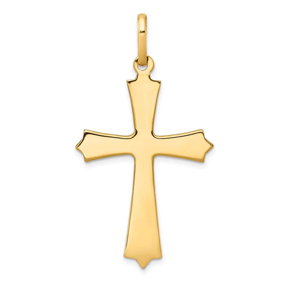 Solid;Casted;Polished;14k Yellow gold;Flat back;Not engraveable by QG