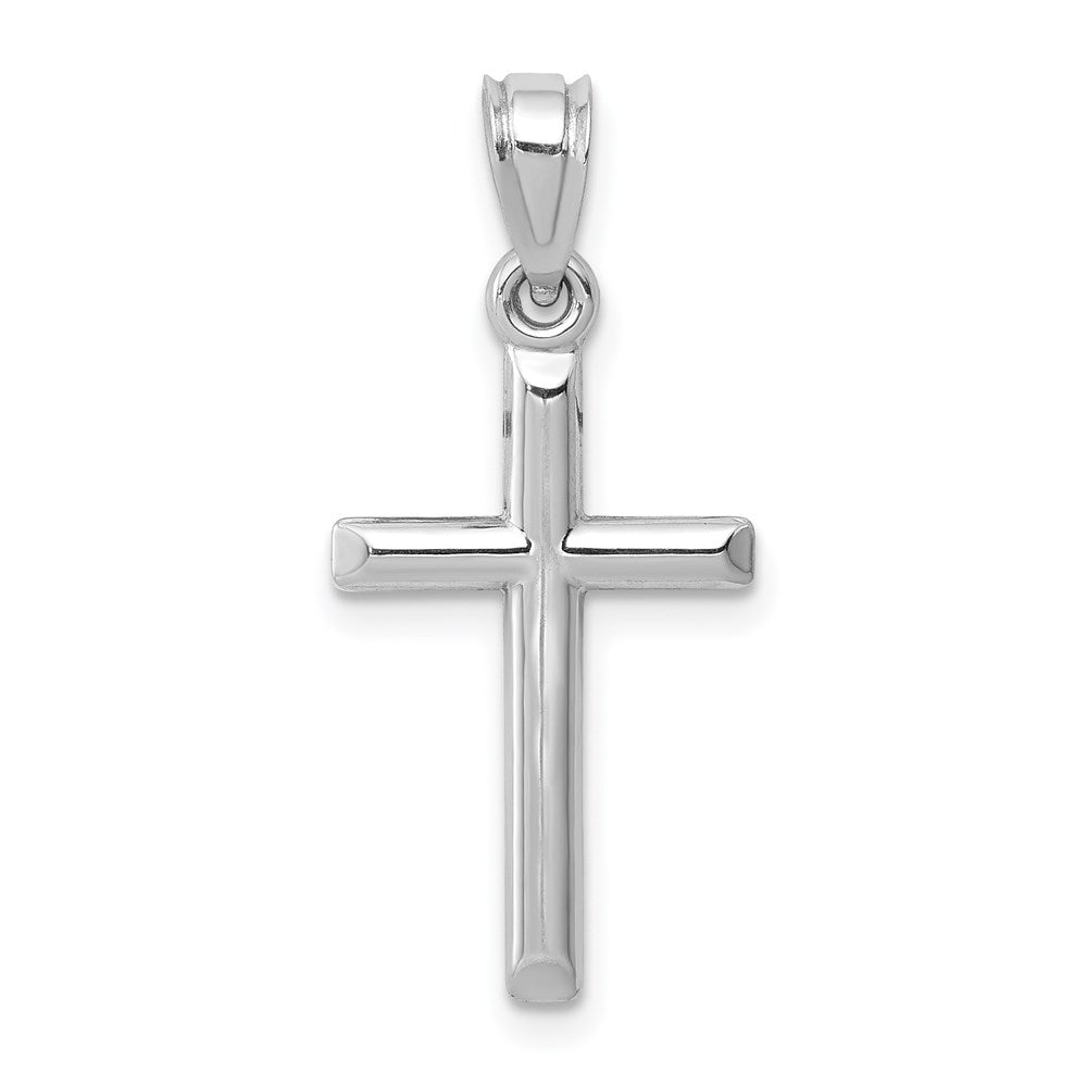 Polished;3-D;14K White gold;Hollow