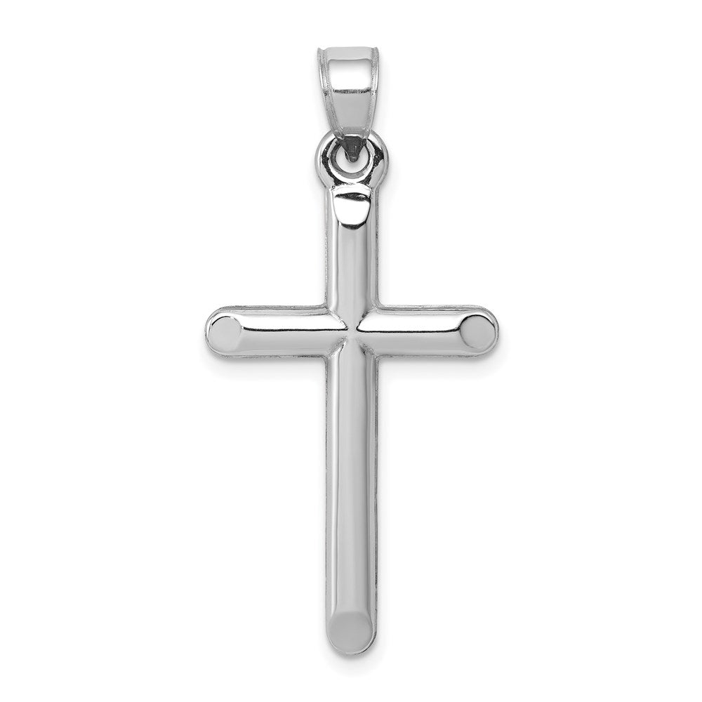 Polished;3-D;14K White gold;Hollow
