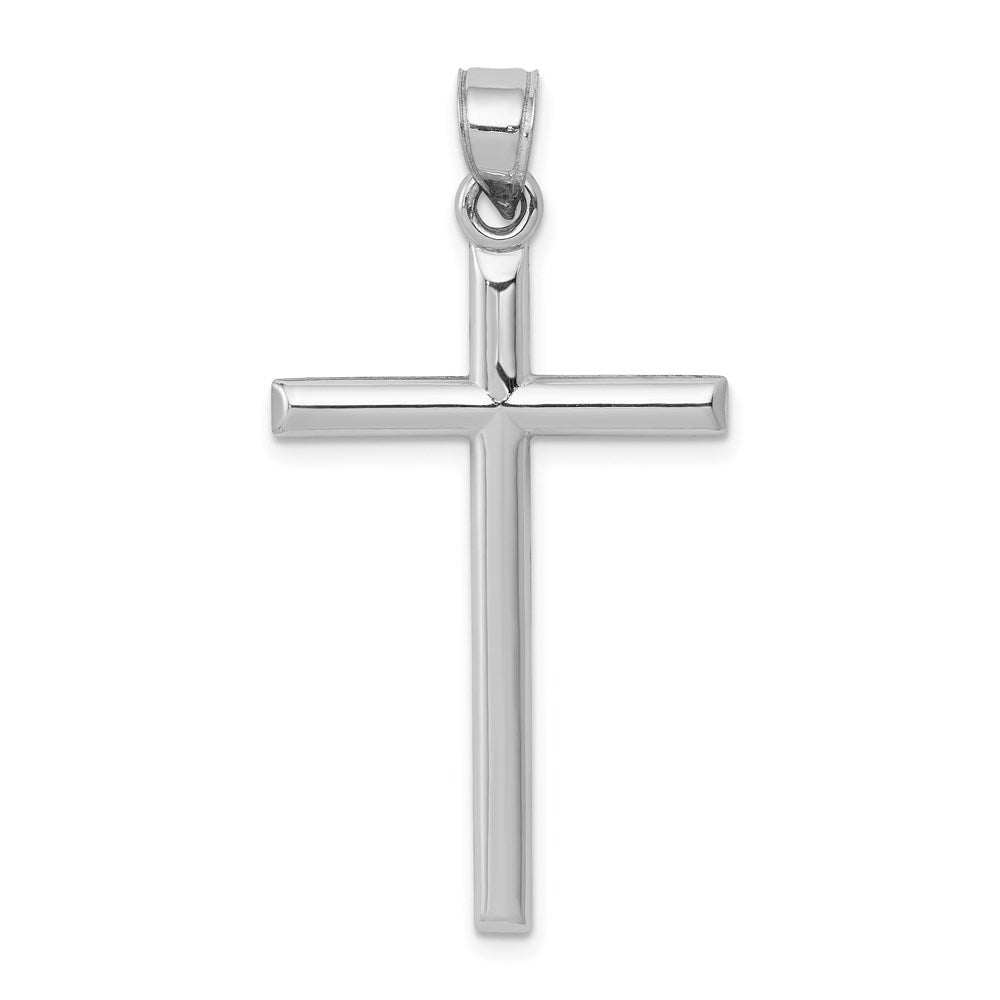 Polished;3-D;14K White gold;Hollow
