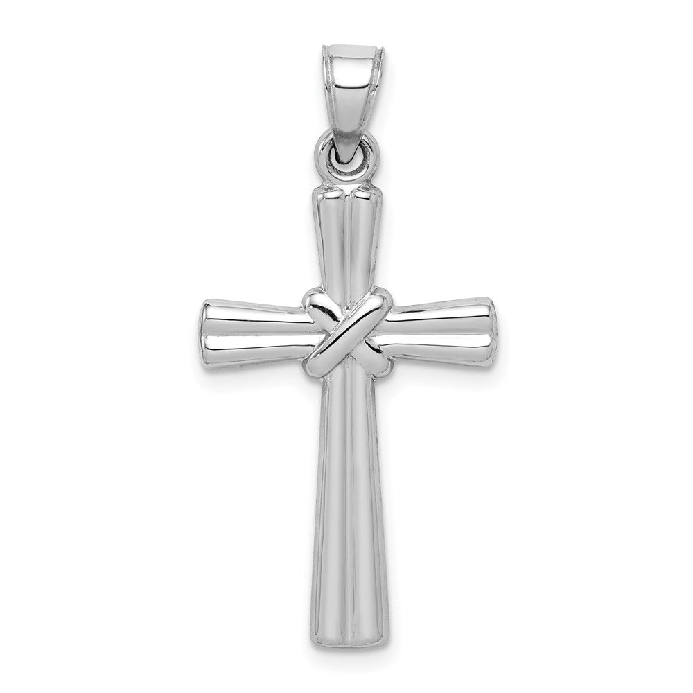 Polished;3-D;14K White gold;Hollow