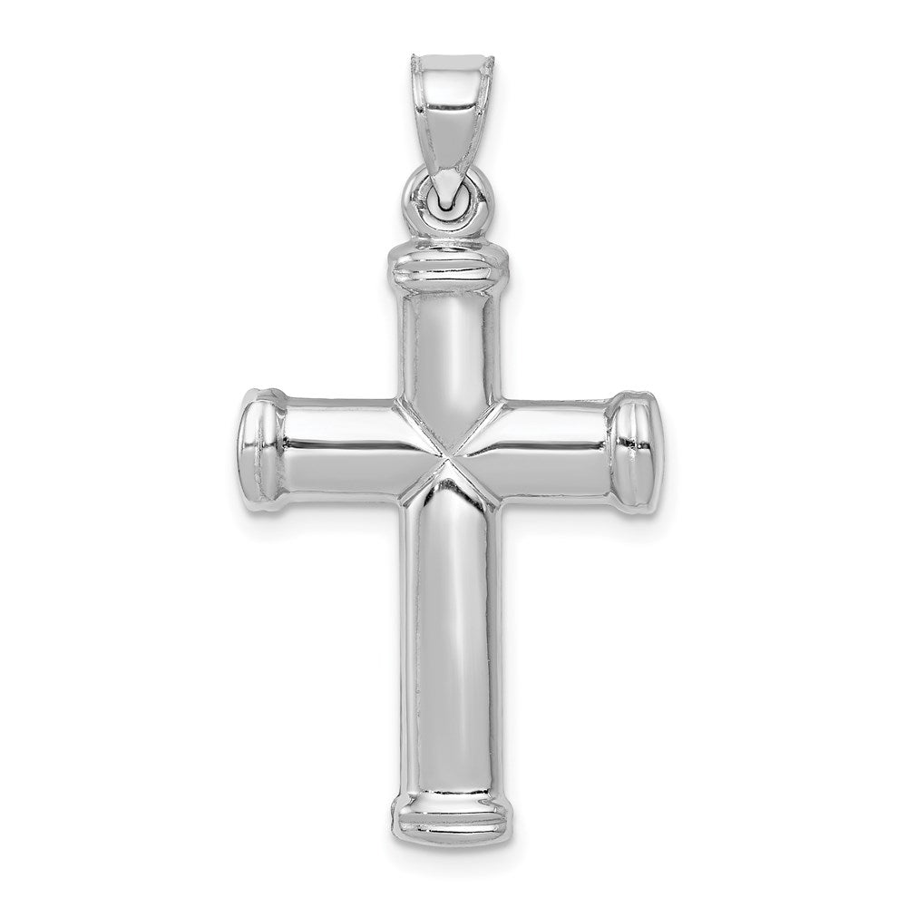 Polished;3-D;14K White gold;Hollow