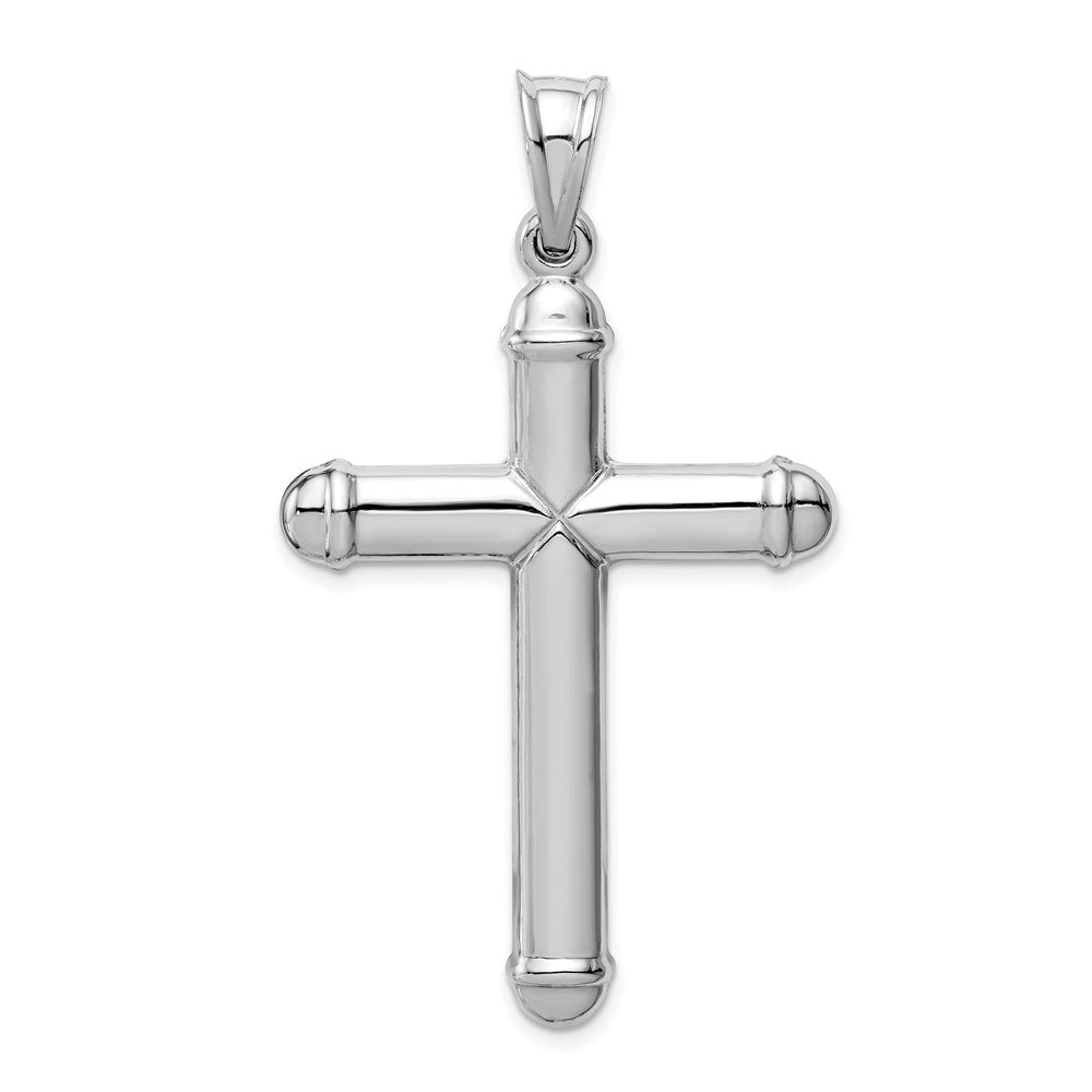 Polished;3-D;14K White gold;Hollow