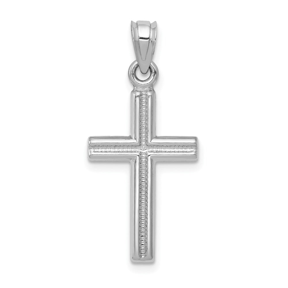 Polished;3-D;14K White gold;Hollow;Textured